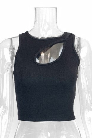 Black Cut Out Tank