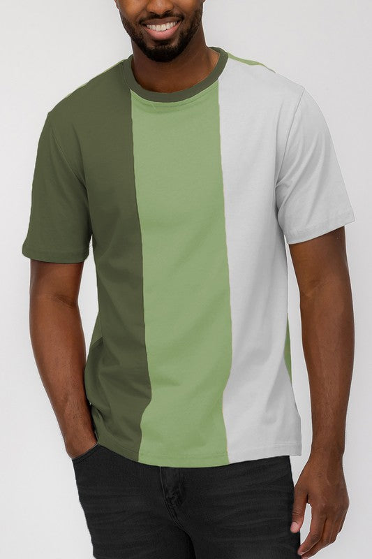 Vertical Color Block Tee