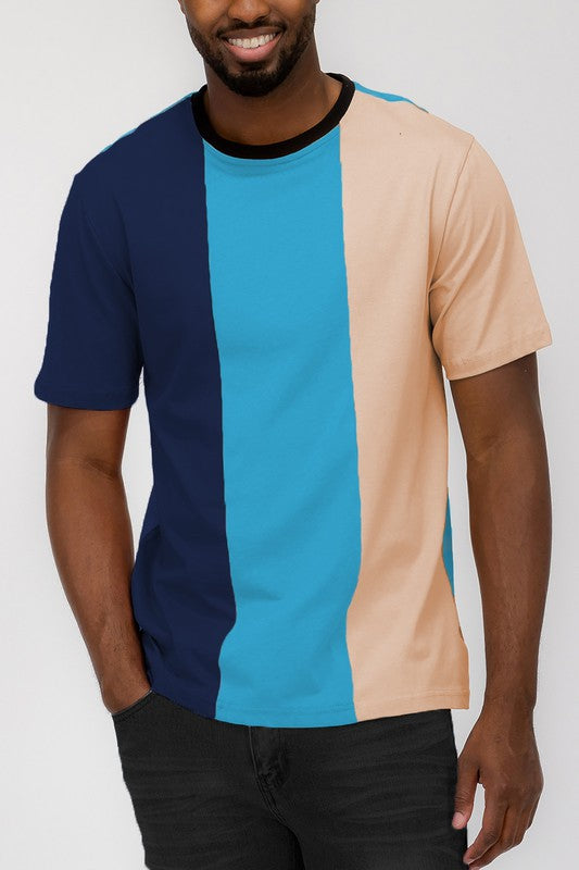 Vertical Color Block Tee