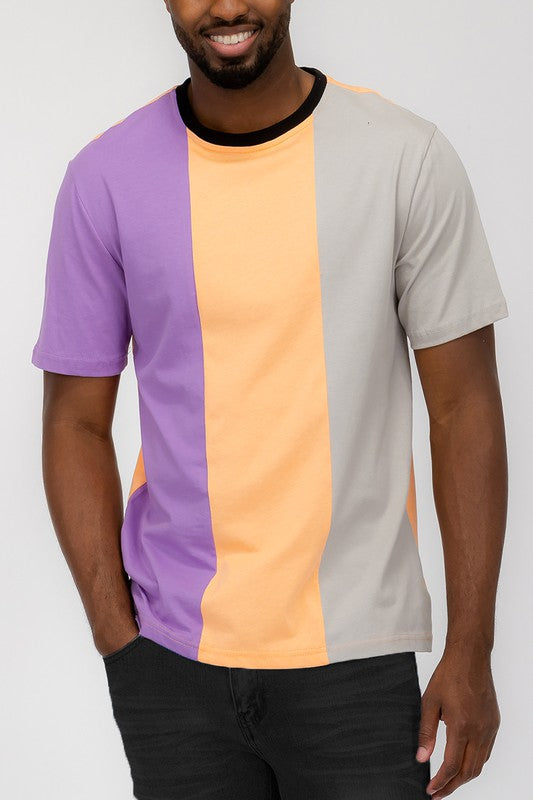 Vertical Color Block Tee