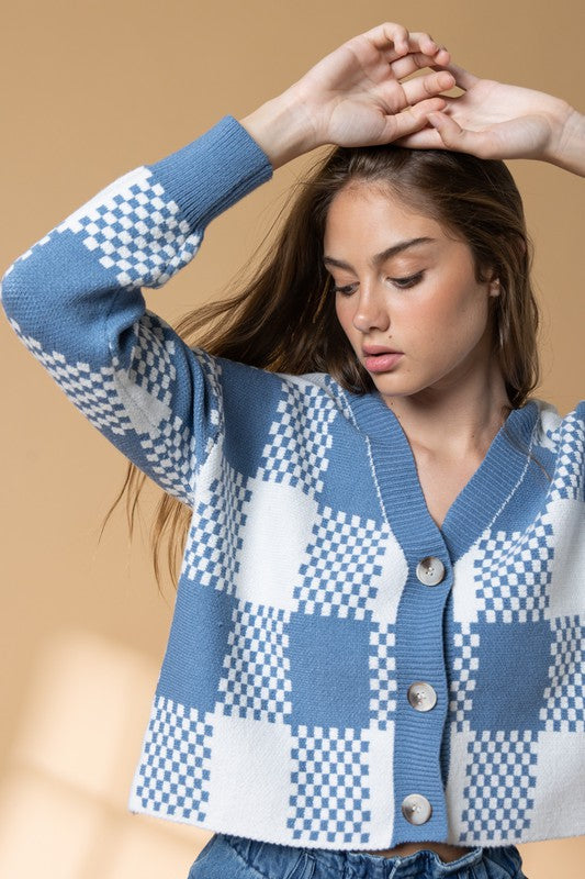 Checkered Cardigan